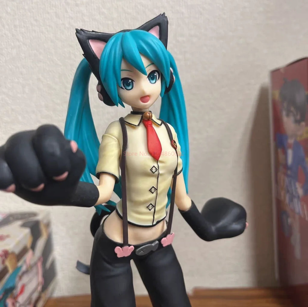Original In Stock Sega Spm Vocaloid Hatsune Miku Project Diva Cat Version Pvc Figure Model Collection Gift Desktop Decoration