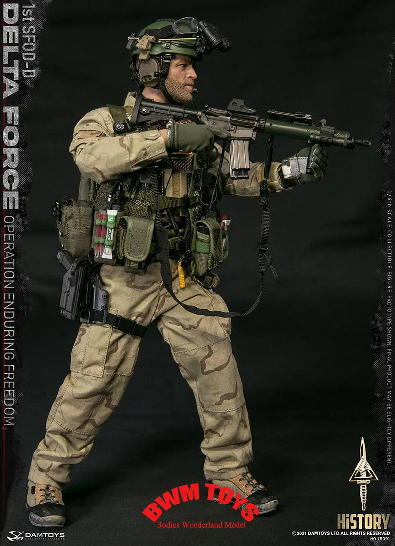 1/6 DAMTOYS DAM 78091 US. 1st SFOD-D Delta Force Operation Freedom Group Moveable Soldier Action Figure with Weapon Accessory