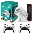 White HCS350pro Retro video game consoles Android12.0 HD TV OS system WIFI Portable Intelligent Projector 720p  Home Projector