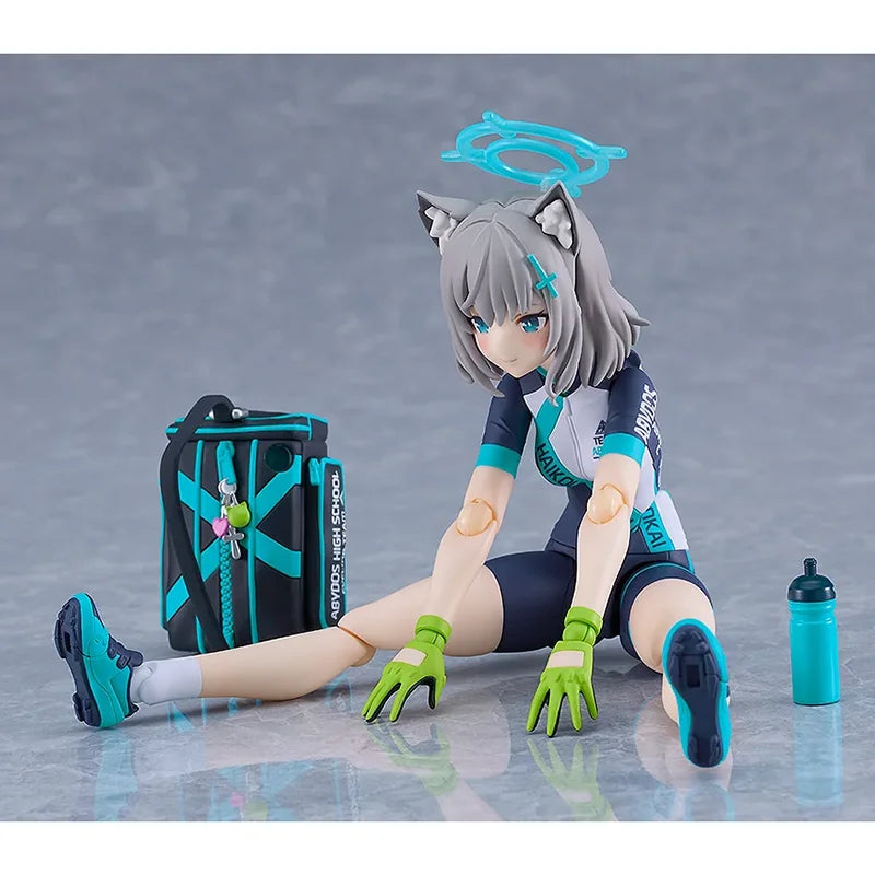 100% Original GSC Max Factory Figma 644 Shiroko Sunaookami Cycling Blue Archive Genuine In Stock Figure Model Toys