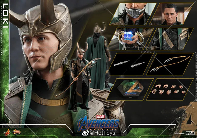 HOTTOYS MMS579 1/6 Scale Marvel The Avengers Supervillain Loki Asgard Princ Fantasy Spell 12-inch Full Set Action Figure Soldier