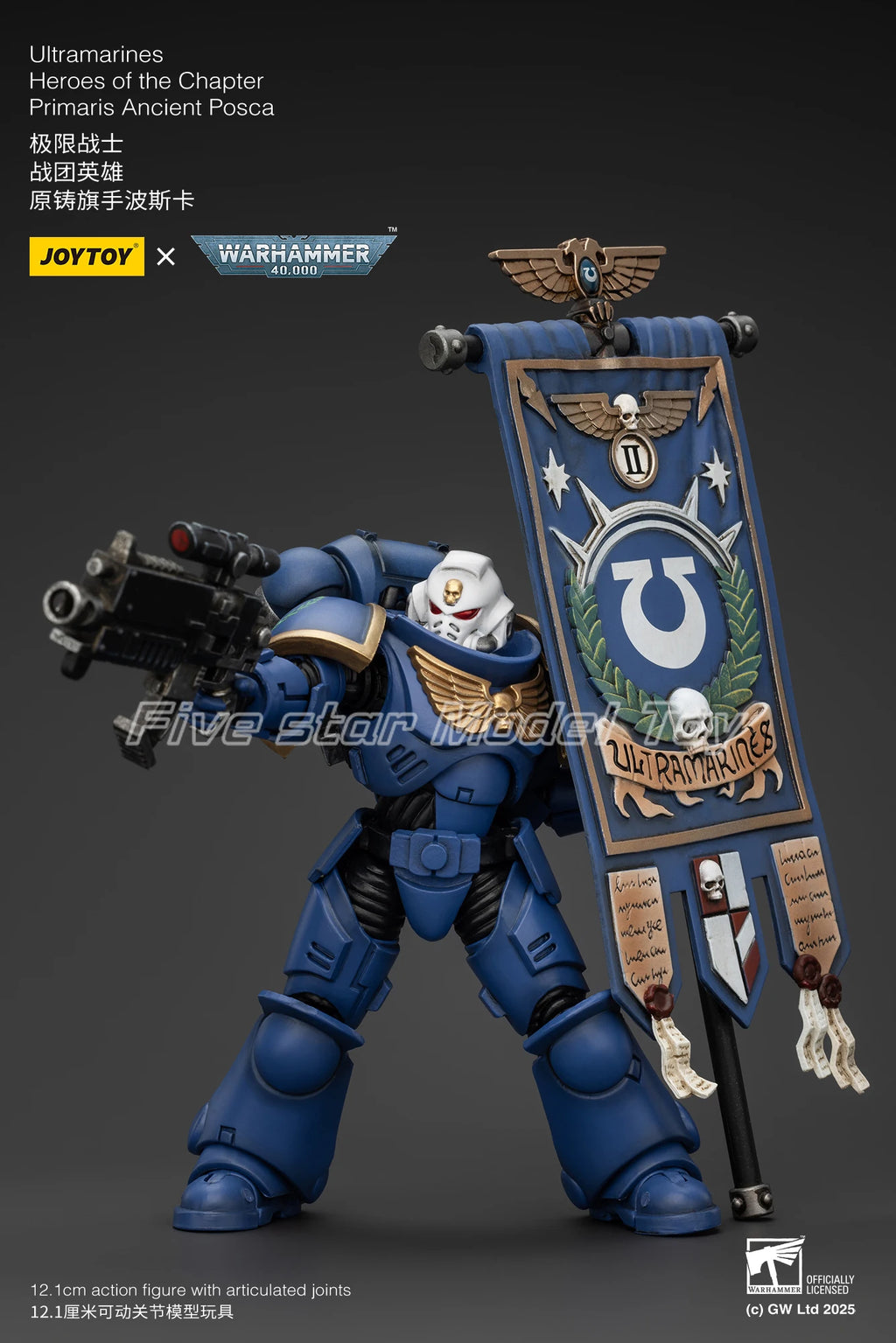 【FS】Original JOYTOY Warhammer 40K New Ultramarines Primaris Ancient Posca 1/18 Action Figure Models Anime Toys Gifts Collection