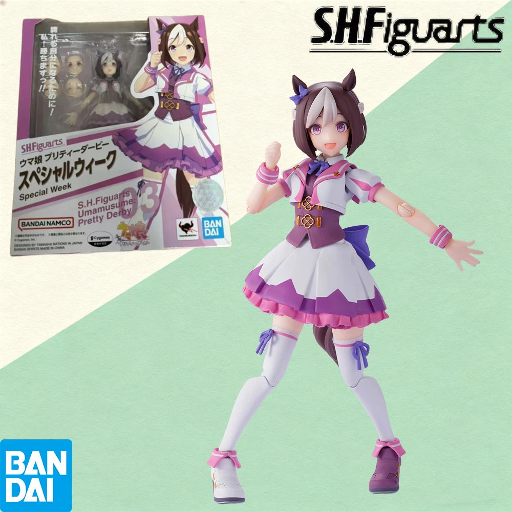 100% Authentic In Stock Bandai S.H.Figuarts Uma Musume: Pretty Derby Representative Chimei & Tokai Teio Collectible Model toy