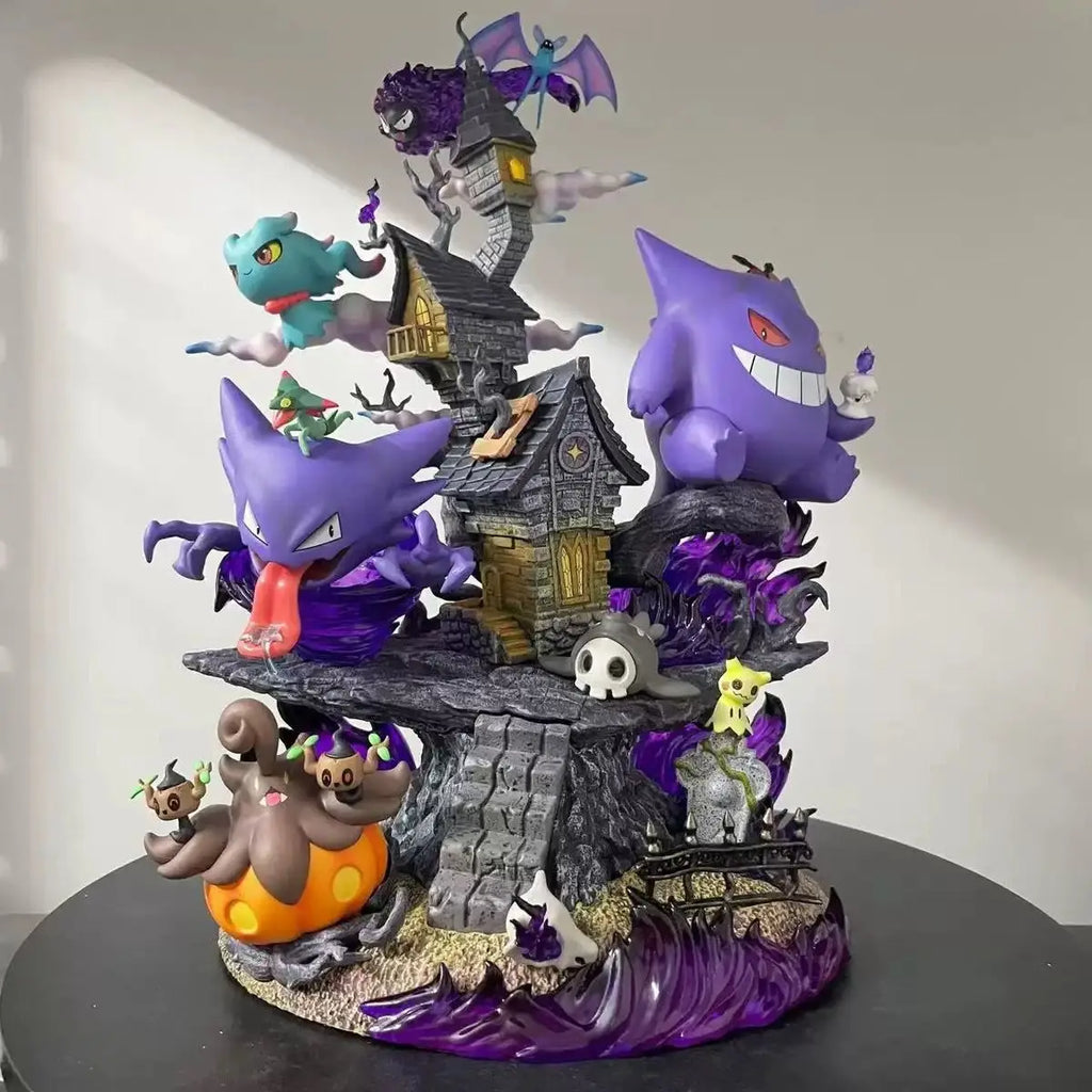 Pokémon Ghost type Gengar anime  Family Evil Collection MPumpkin ode Table setup Favorite PVC Festival Halloween toys Gift