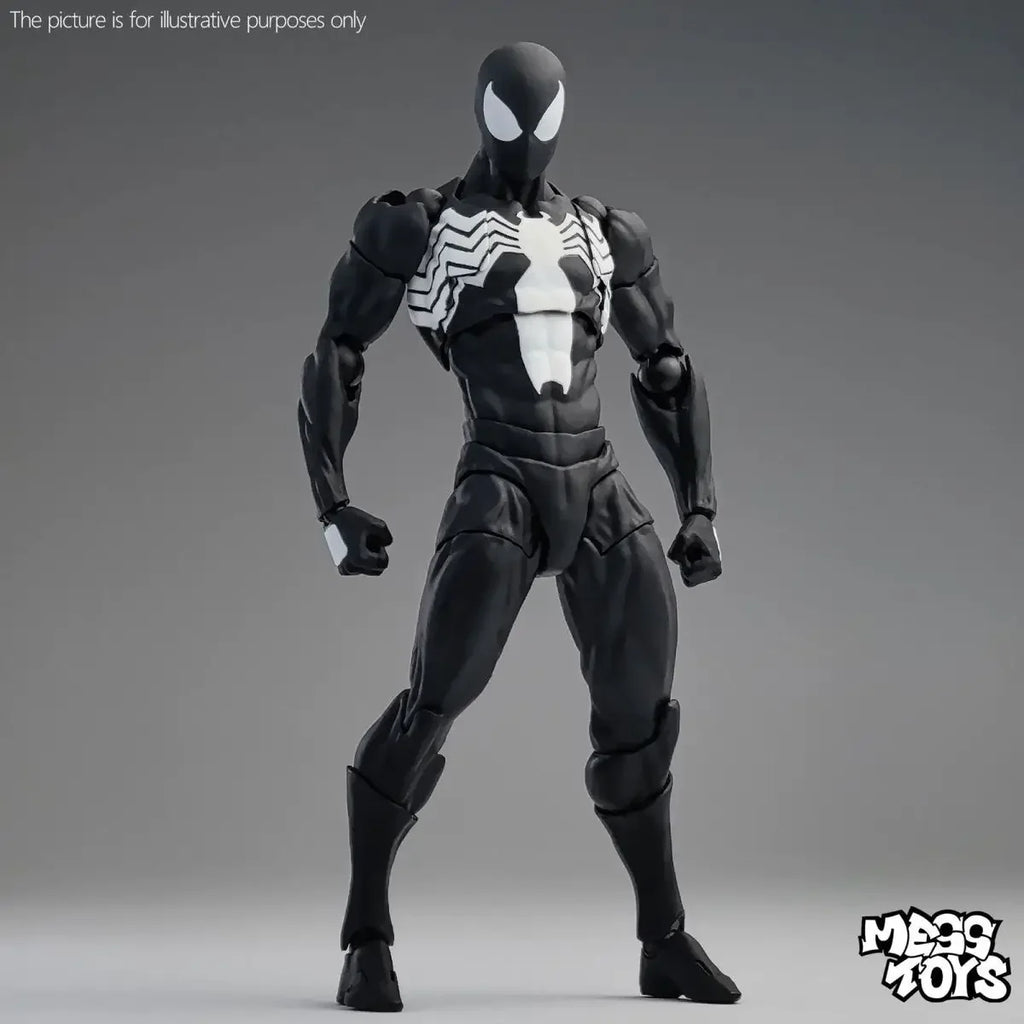 Hot Mess Toys Black Spiderman Action Figure Anime Spider Red Black Suit Neighbor Symbiote Scarlet Spider Cc Toys Birthday Gifts