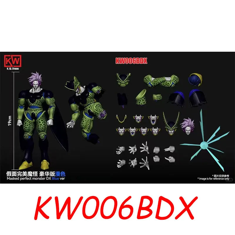 KW Studio Cell Figure Dragon Ball Cell Masked Perfext Monster Kw006adx Kw006bdx Perfect Cell Anime Action Figures Gifts Toys