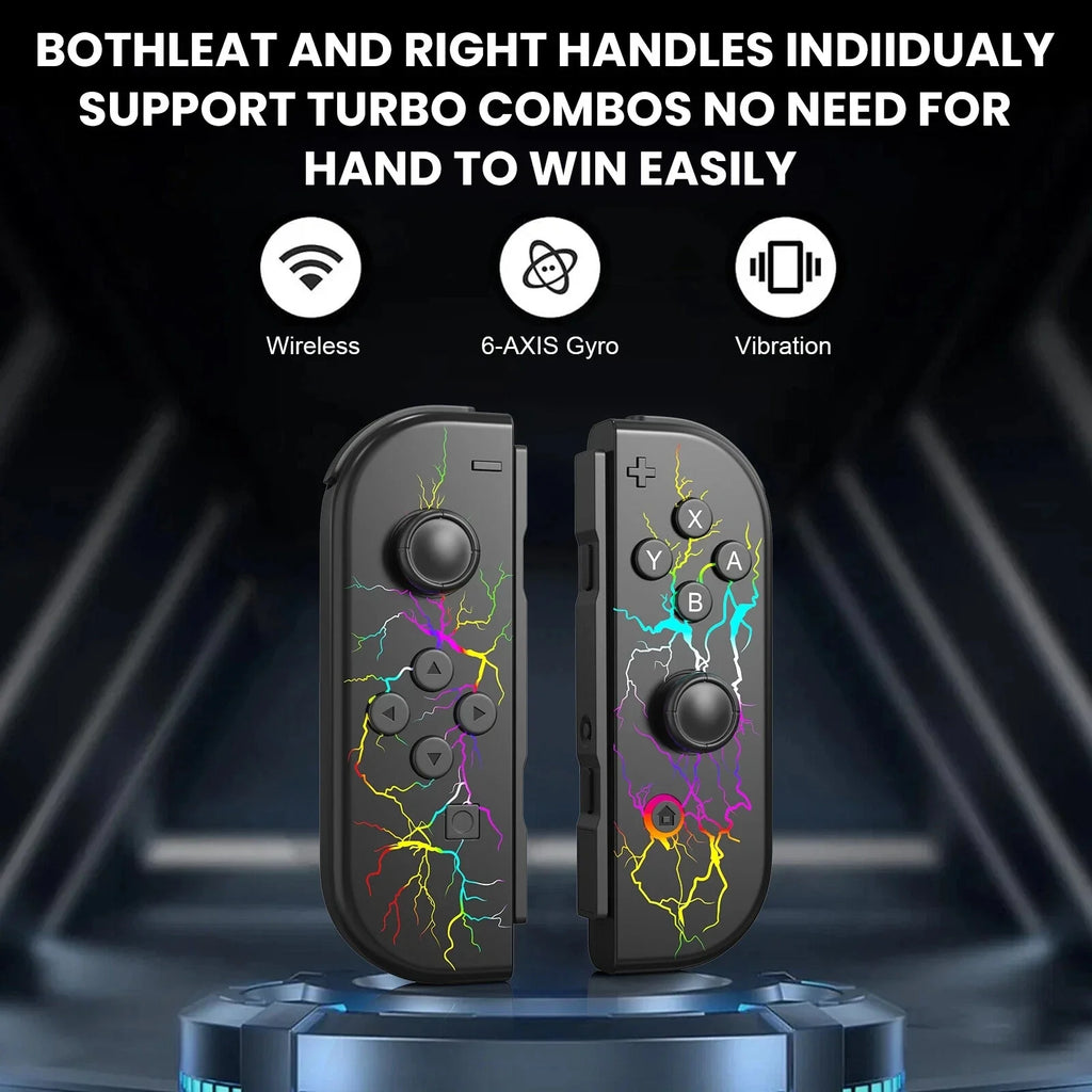 Joy Pad Joycons Gamepad for Nintendo Switch Joystick Bluetooth Wireless Game Controller Joystick with Trubo Video Game Consoles