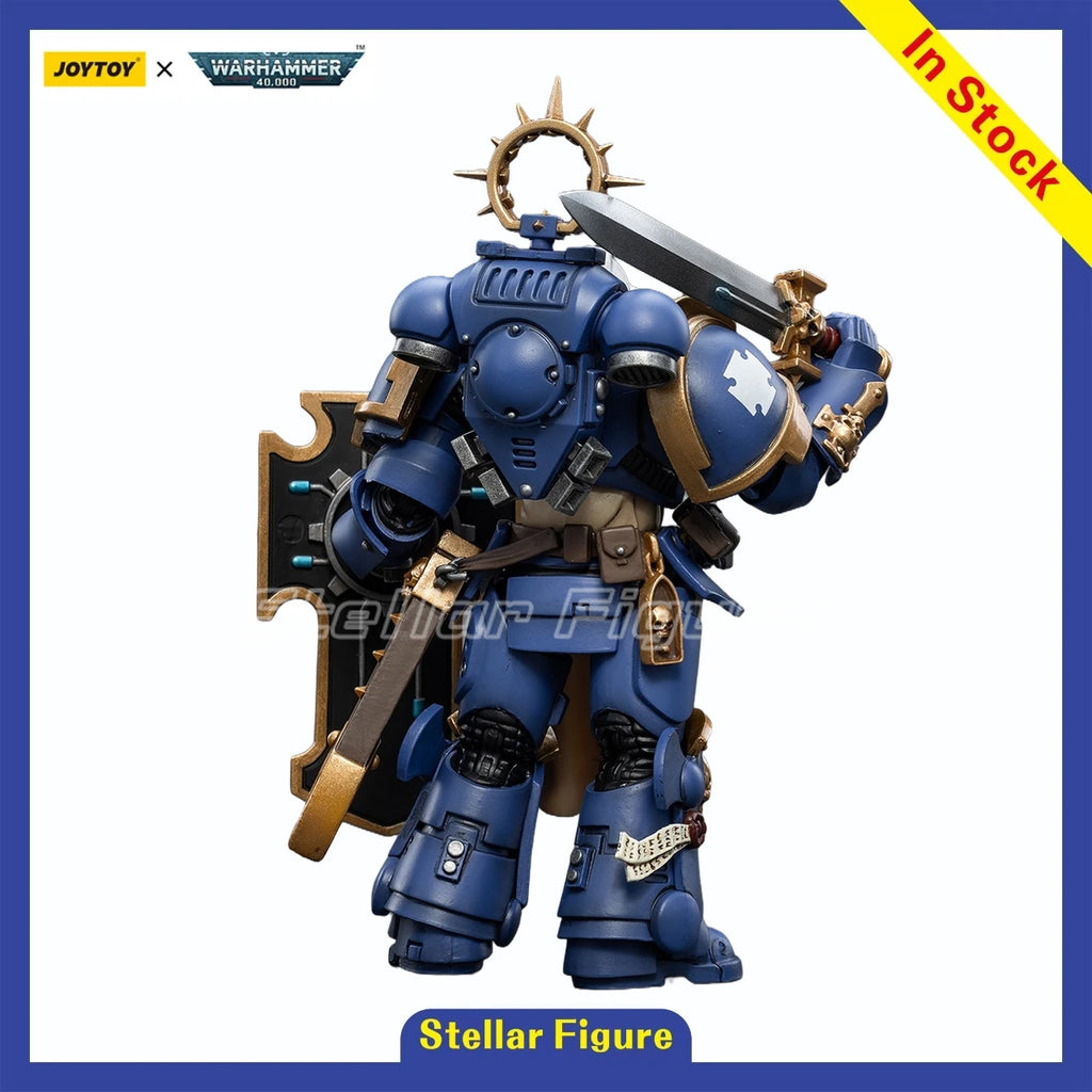 【SF】JOYTOY Warhammer 40K 1/18 Action Figure Ultramarines Bladeguard Veteran Model Toys Gifts Collection Ornaments