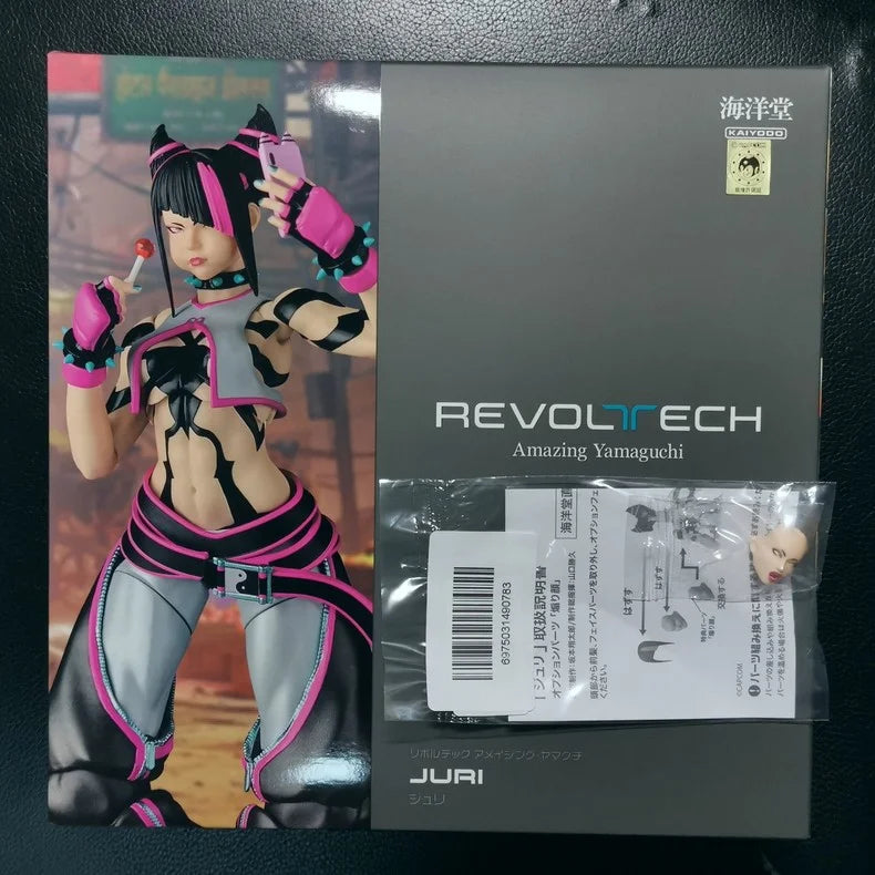 Kaiyodo Han Juri Revoltech Amazing Yamaguchi SF6 Model Toy in Stock High Movability Collectible Action Figure