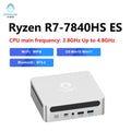Genmachin AMD 7840HS 7940HS МИНИ компютър Windows 11 Ryzen DDR5 32GB 6400Mhz RAM M.2 2280 SSD WIFI6 BT5.2 Настолен компютър за игри „Направи си сам“