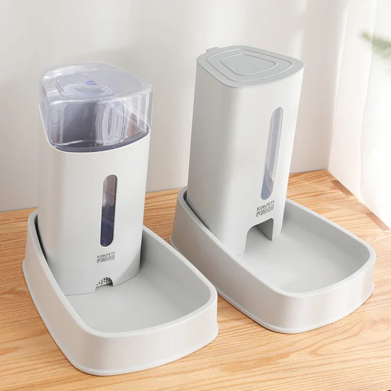 Cat Dog Feeder Pet Automatic Water Dispenser Cat Food Bowl Large Capacity Feeder Water Dispenser Pet Feeding Watering Supplies