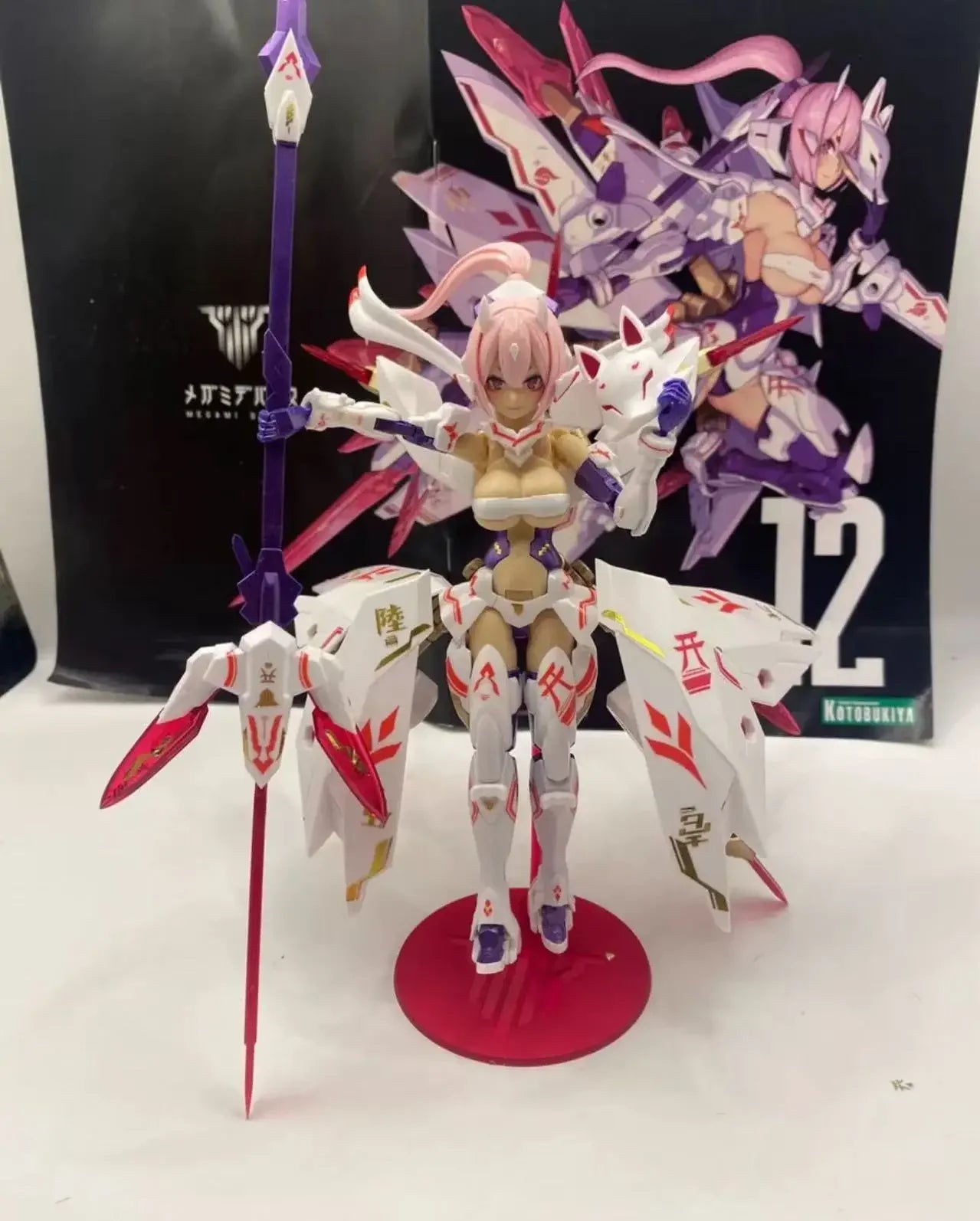Original Kotobukiya Anime Action Figure MEGAMI DEVICE ASRA NINE-TAILS Figure Action Assembly Plastic Model Kit Toy Gift for Kid