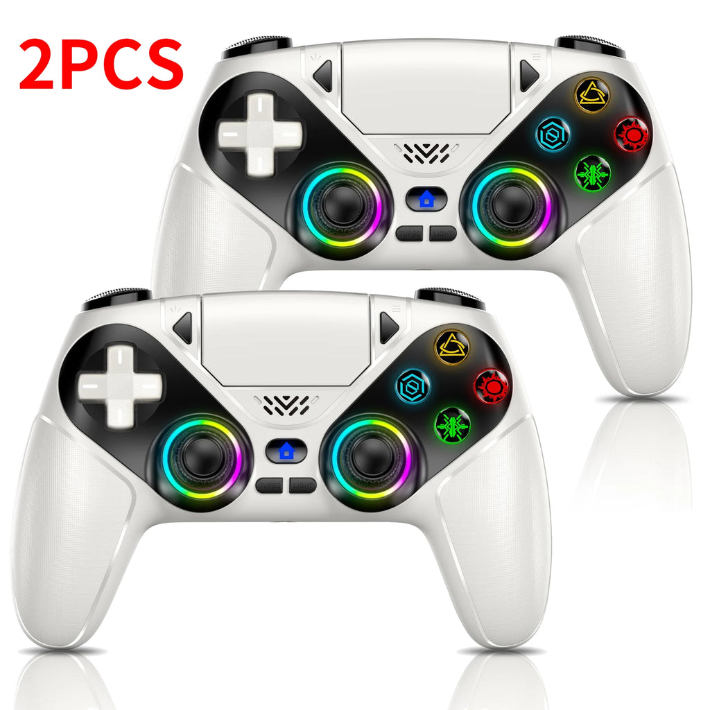 Controller for PS5/PC Gamepads Game Joystick Handle W/ RGB Light Hall Effect Triggers Turbo Vibration Touch Programmable Button
