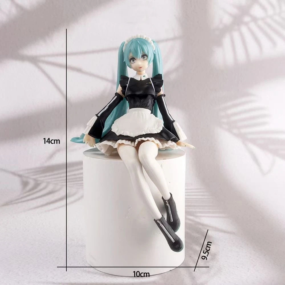 New Japanese Anime sakura miku Figure Sexy Character Ornaments  chair Kawai Car Decoration Collectible Model  Birthday Gift
