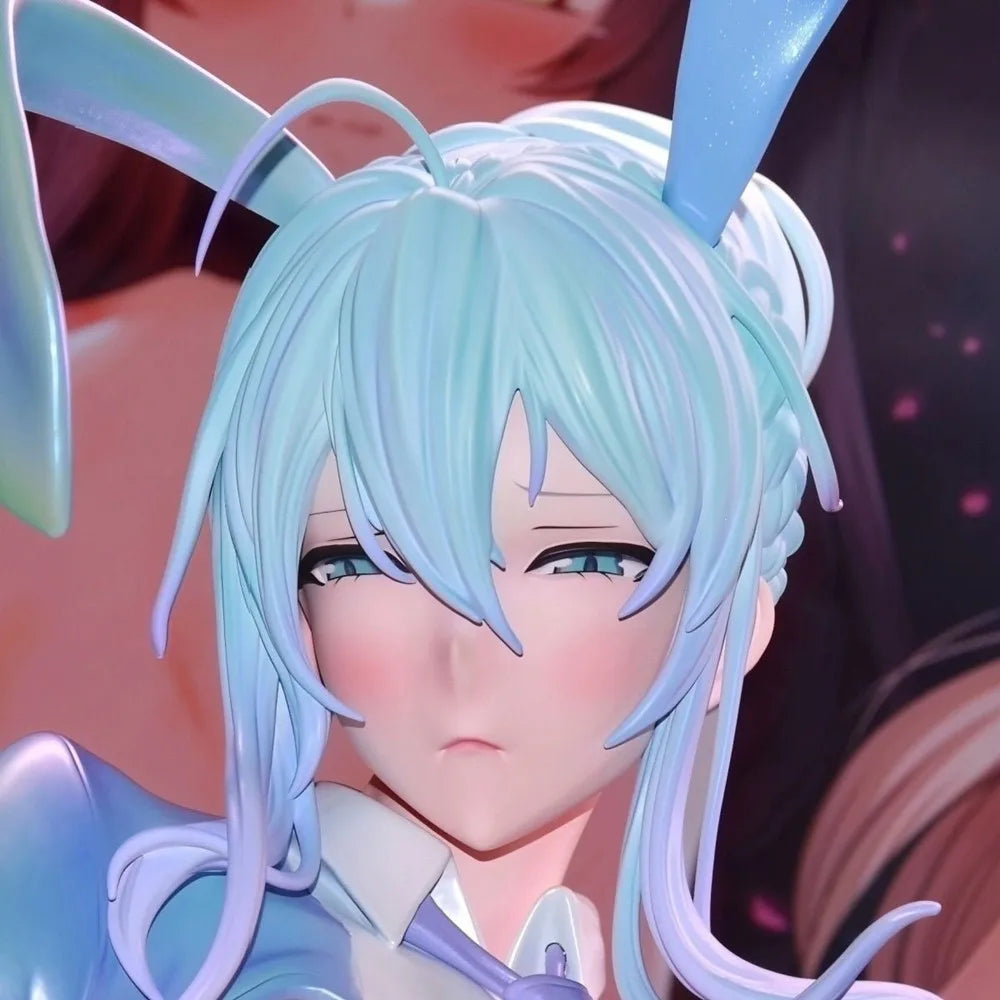 Anime Figure One Fourth Scale Yukino Yukinoshita Snow Woman Bunny Girl Crouching Two Dimensional Pvc Statue For Adult Collector