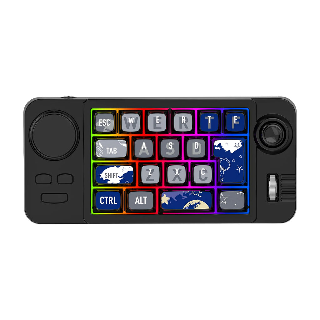 Hot Swap Bluetooth Wireless Mechanical Keyboard with Volume Scroll Jostic Backlit Wired Keyboard Programmer Gaming Keypad