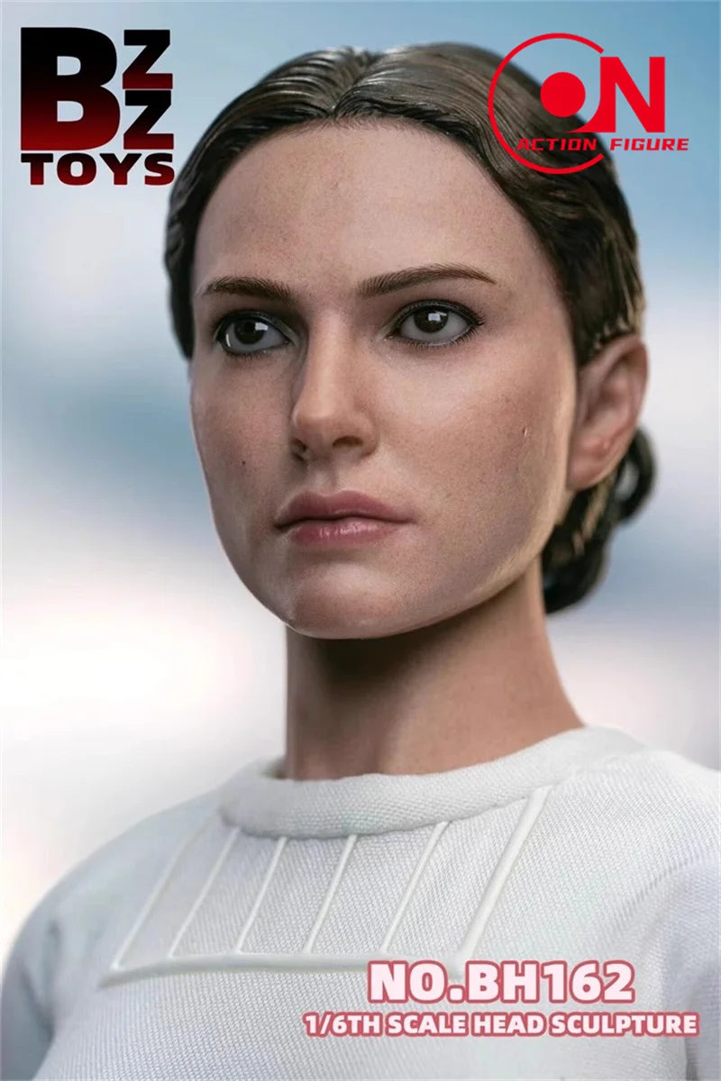 BZZ TOYS BH162 1/6 Natalie Portman Head Sculpt PVC Head Carving Model Fit 12'' Female Soldier Action Figure Body Dolls