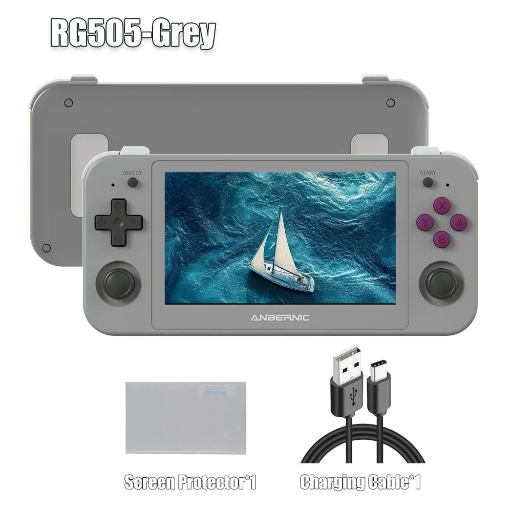 ANBERNIC RG505 Handheld Game Console Android 12 System Unisoc Tiger T618 4.95-INCH OLED With Hall Joyctick OTA Update Gift