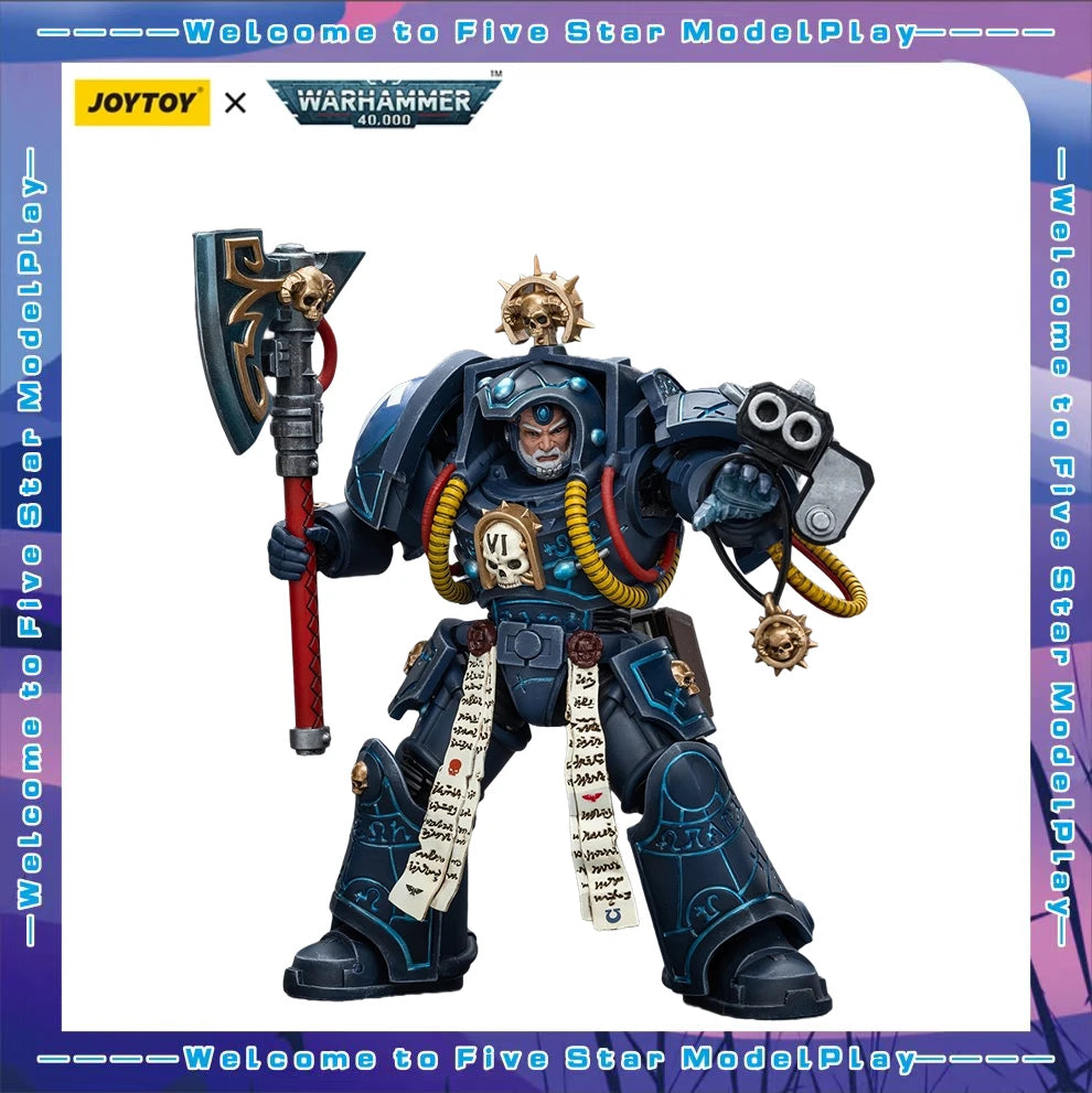 【FS】JOYTOY  Warhammer 40K  Scale 1/18 Action Figures Ultramarines Librarian in Terminator Armour Models Toys Gifts