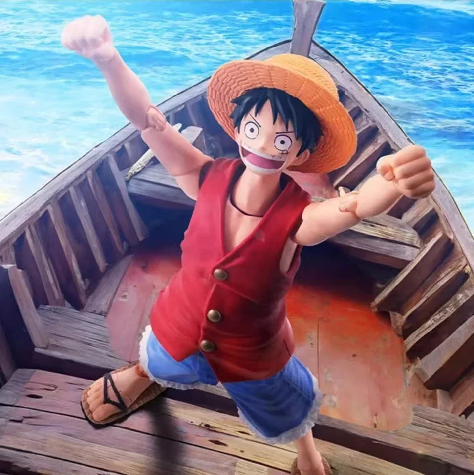 Original Bandai Figure One Piece S.H.Figuarts MONKEY.D.LUFFY -ROMANCE DAWN PVC Anime Action Figures PVC Action Figure Collector