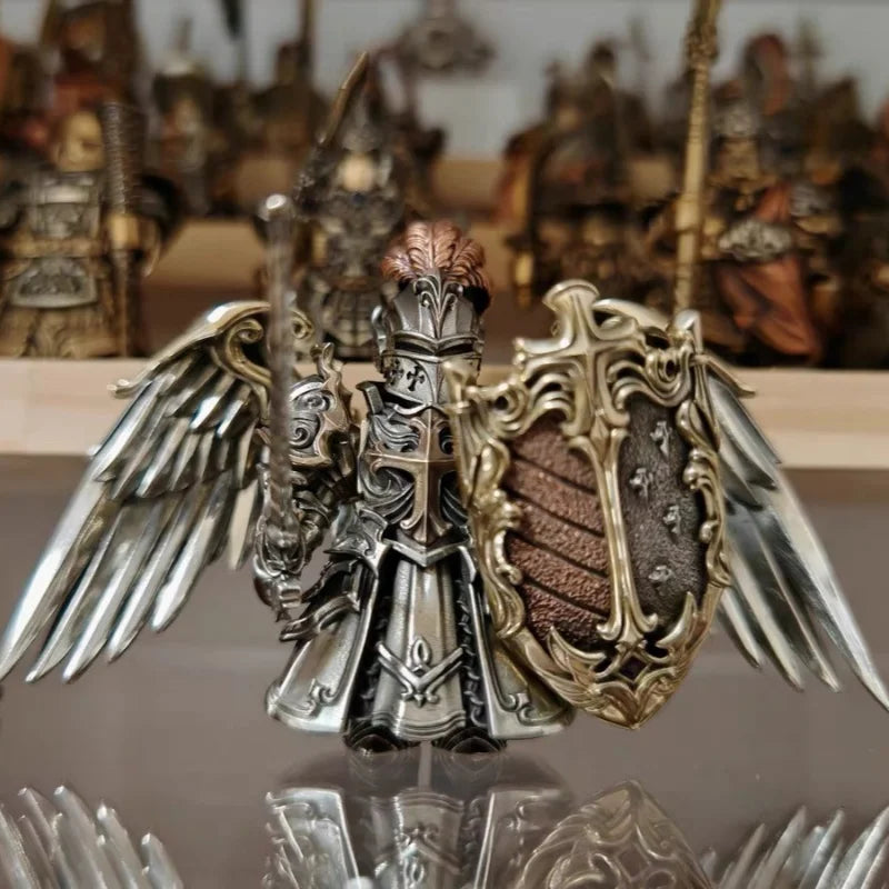 Europäische Kreuzzüge Orden der Ritter Moc Tempelritter Zarte Metall Magnetische Ziegel Spielzeug Kupfer Material Figur Spielzeug Geschenke