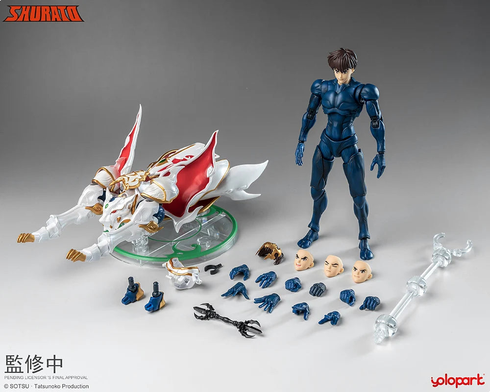 100% Original 18cm Shura-Oh Model Kit Amkpro X Series Shurato Action Figures Anime Toys Collection