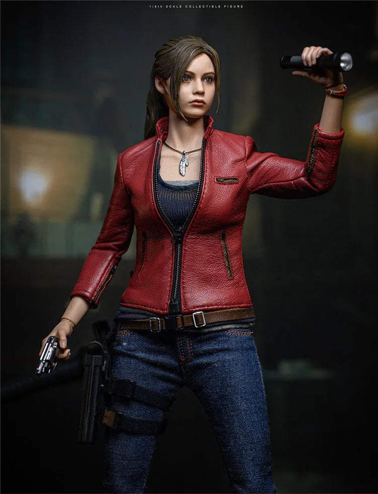 In Stock 1/6 Women Soldier Claire Redfield With Weapon Full Set 12'' Action Figure Body Best Collection NAUTS x DAMTOYS DMS031