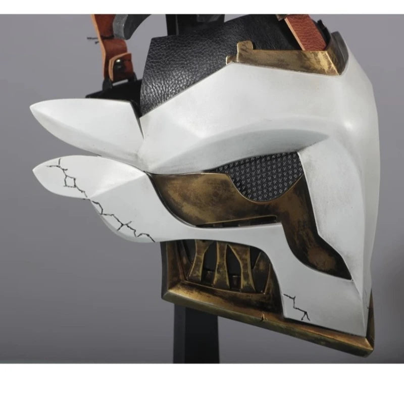 23 см Arcane Zaun Момчето, което разби времето LOL Игра Фигурка Ekko Маска Фибростъкло Косплей Реквизит Колекция Орнаменти Занаяти Играчки