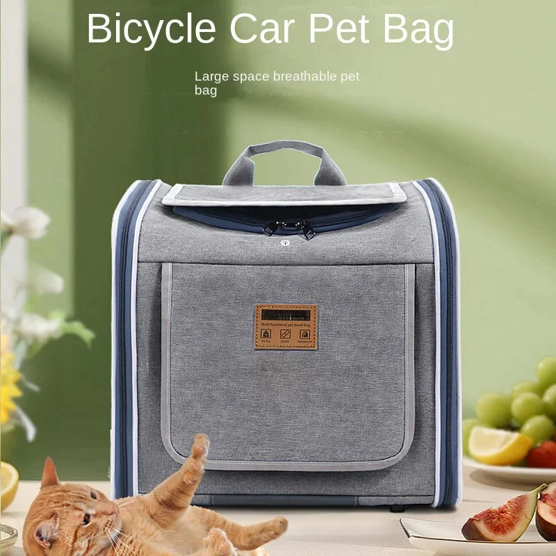 Bicycle Carrying Cat Bag Dog Bag Pet Bag Portable Backpack For Outdoor Use Suitable For Carrying Bicycles And Motorcycles