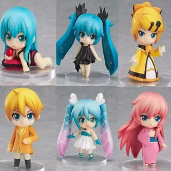 6pcs/set Hatsune Miku virtual singer Anime action figure 3D PVC model Character Cosplay Accessories Toys Statue Christmas Gift