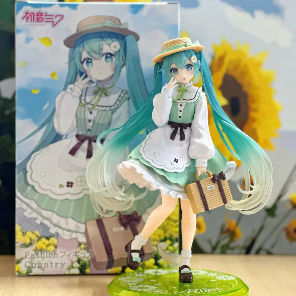 Hatsune Miku Desktop Cute Action Figure 20cm Fashion Country Ver. Anime Figurine Kawaii Girl Model Toy - Adorable Decor