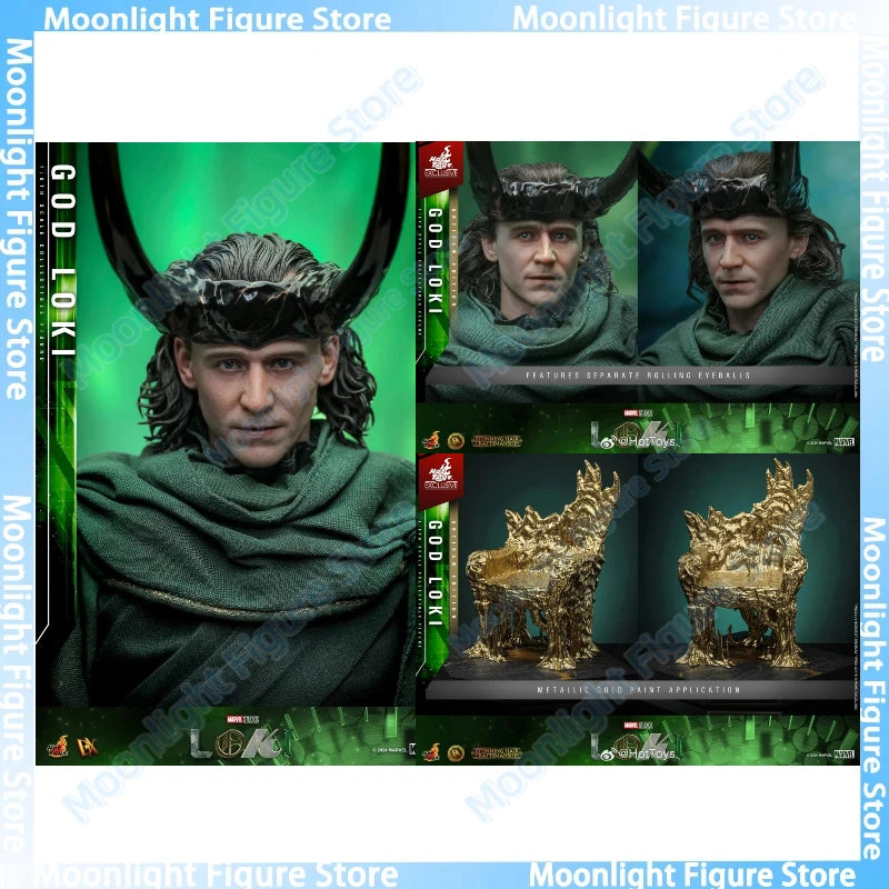 In Stock HotToys God Loki Gel Hair Version Hair Transplant Version 1/6 Soldier Doll Anime Action Figure Toy Model Collection