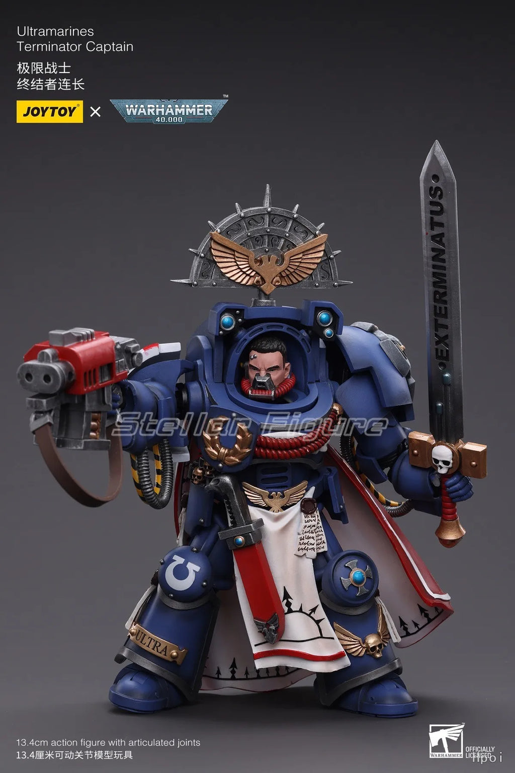 【SF】JOYTOY Warhammer 40K  Action Figure Ultramarines Terminator Captain Model Toys Gifts Collection Ornaments