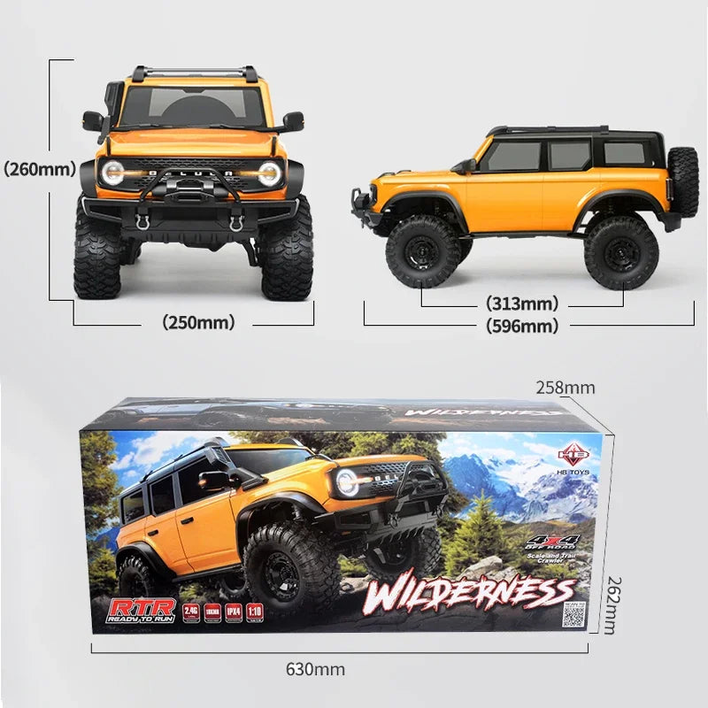 RC Crawler 1/10 Rc кола 4WD RTR HB R1001 с LED 2.4G електрическо дистанционно управление Rock Buggy офроуд превозно средство Rc коли за възрастни