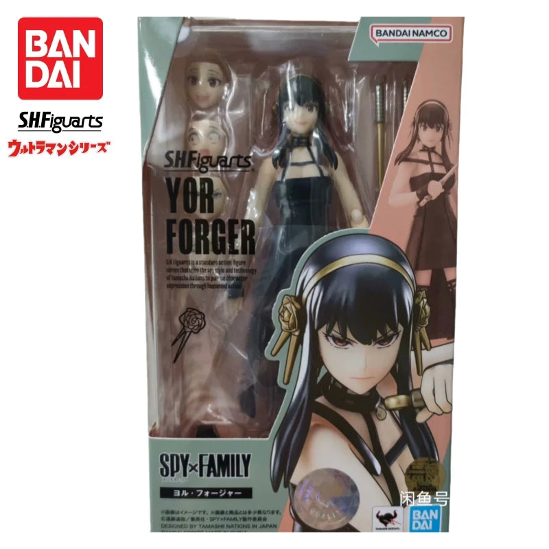 В наличност Bandai SH Figuart Оригинална кукла Spy X Family Yor Forger Чисто нова екшън фигурка в кутия Аниме герои Модел Гараж