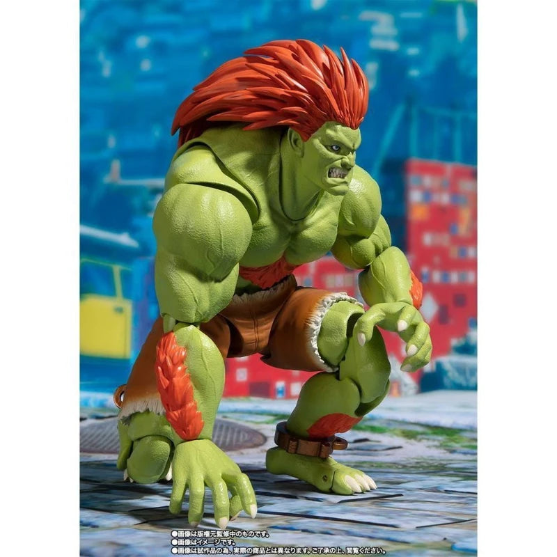 Bandai Genuine Soul Limited SHF Street Fighter Blanca Green Wolf Beast Electric Wolf Lion Action Doll Model Toy