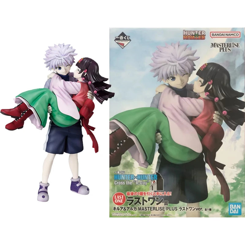 BANDAI Genuine Ichiban Kuji HUNTER×HUNTER Cross the X-Day Aluka Killua Illumi Zoldyck Hisoka Anime Action Figure Toys Gift Model