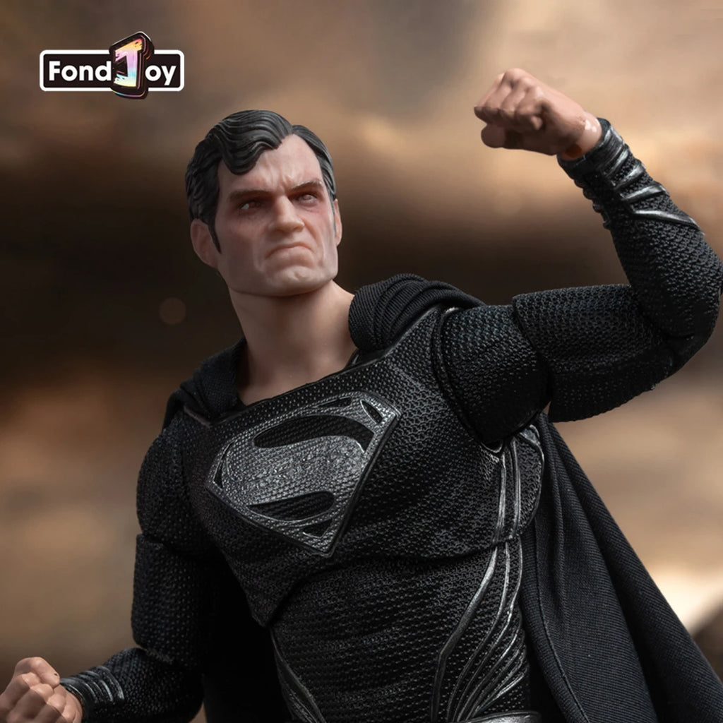 FondJoy Superman Action Figure 1/9 DC Justice League Black Superman 2.0 Anime Figurine Collection Model Joints Movable Toys Gift