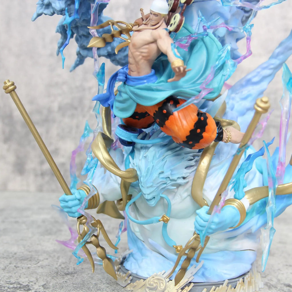 36 cm ONE PIECE Anime Peripheral Oka Shichibukai Enel Thor Figur GK Modell PVC Statue Zimmer Dekoration Ornamente Sammlung Geschenke