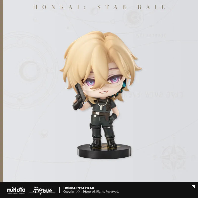 Honkai Star Rail Genuine Peripherals Action Figures Toys March 7th Dan Heng Q-version Sitting Toy Gift EX CASHAPON Original