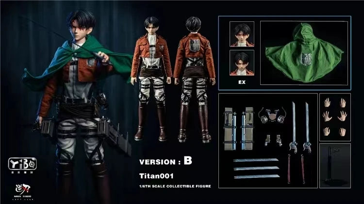 【MT】Original YIBO TOYS Niren Studio YB-R2013 Levi Ackerman 1/6 Action Figure Model Toys