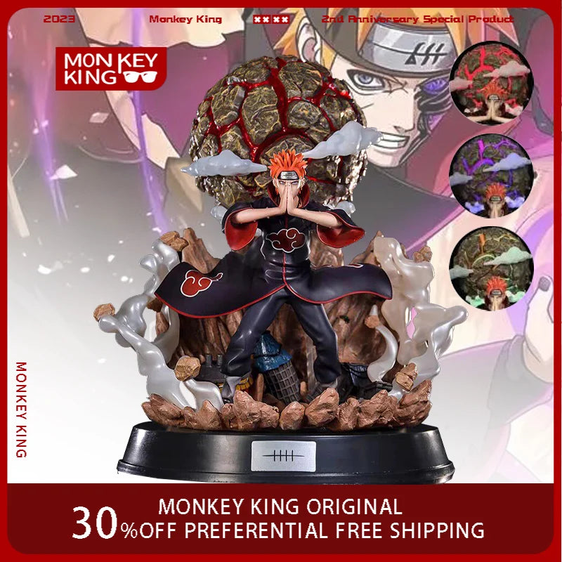 38m Cartoon Figures Pain Uzumaki Naruto Can Glow Anime Collection Model Desktop Ornament Decorations Holiday Gifts Children Toys