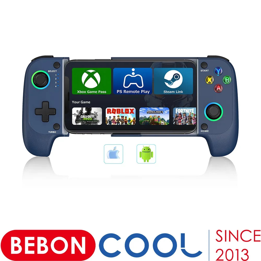 BEBONCOOL Wireless Telescopic Game Controller Bluetooth Extendable Game Console Joystick For Android IPhone Gamepad