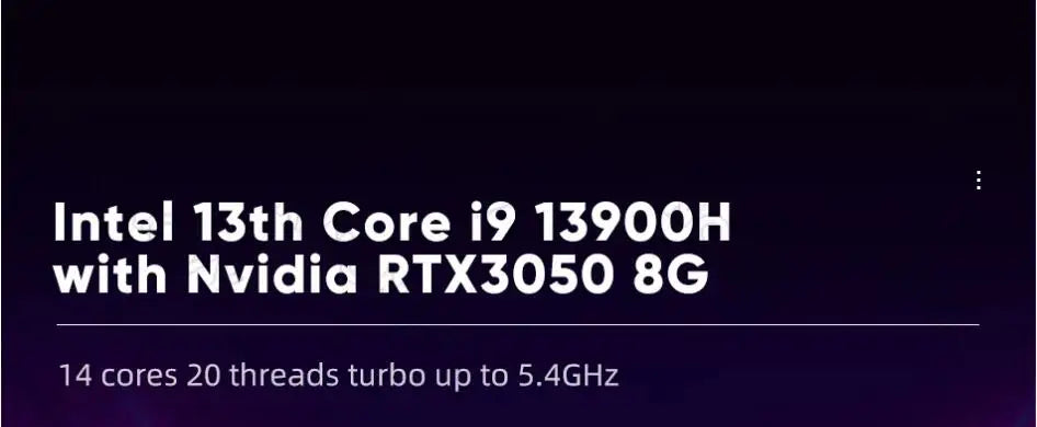 Gaming Mini PC Intel Core 13Th Gen i9 13900H i7 12700H With Nvidia RTX 4060 8G Desktop Computer Windows 11 WiFi 6 Bluetooth 5.2