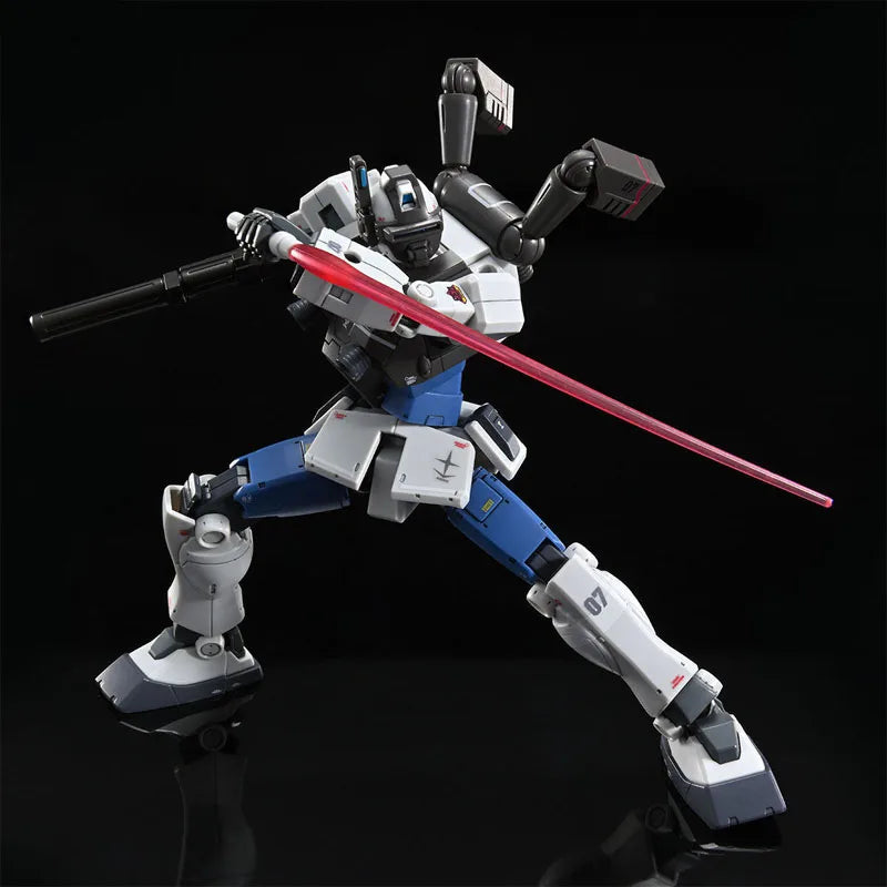 Bandai Genuin HG Jim Night Patrol II RGM-79LV 1/144 Anime Action Figure Assembly Model ToysGifts For Children Complete Set