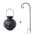 Garden Star Projector Lamp Hanging Solar Lights Outdoor Hanging Solar Lanterns Retro Solar Lamp with Handle Outside Decorations