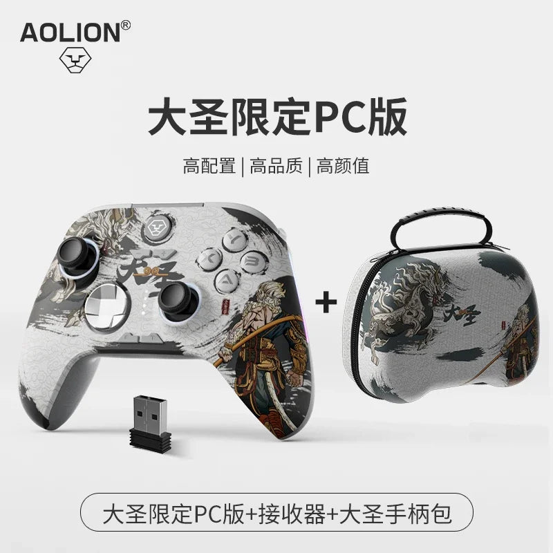 Aolion Wukong Gamepad Pc Controls For Xbox Pc Wireless Bluetooth Esports RGB Game Handle Hall Joystick Linear Trigger Gamer Gift
