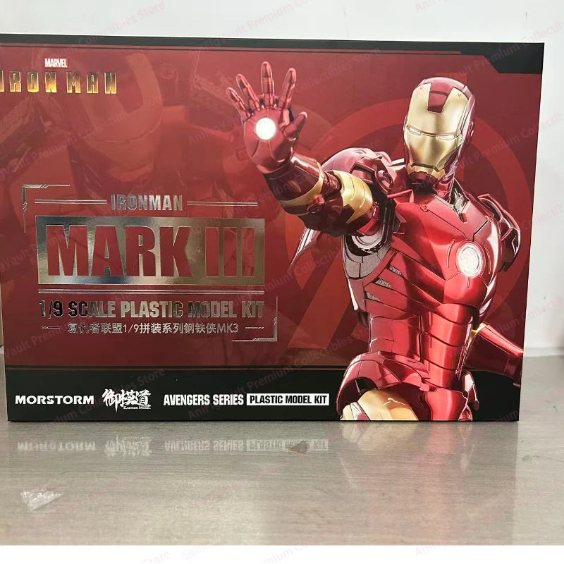 MORSTORM E-model Marvel Iron Man MK50 49 46 47 43 MK7 Iron SpiderMan Deluxe 1/9 Scale Action Figure Assembled Model Toy