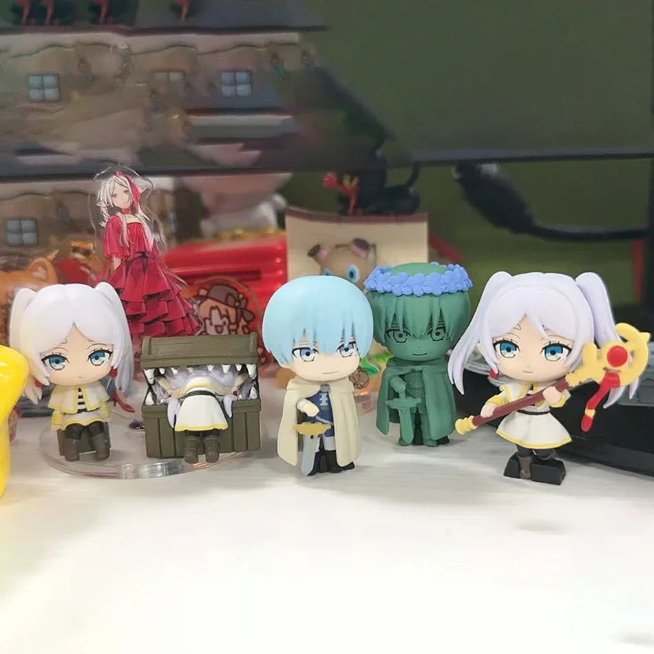 4pcs Frieren: Beyond Journey's End Anime Figure Sitting Fern Action Figures Frieren Noodle Stopper Figure Model Toys