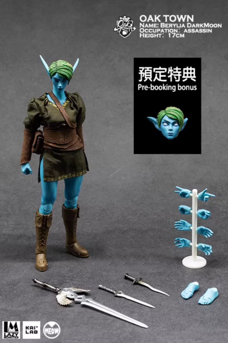In Stock Lazy Studio 1/12 Oaktown 2 Wave Green-Haired Shepherd Black Horn Action Figure Desk Decor Ornament Toy Gifts